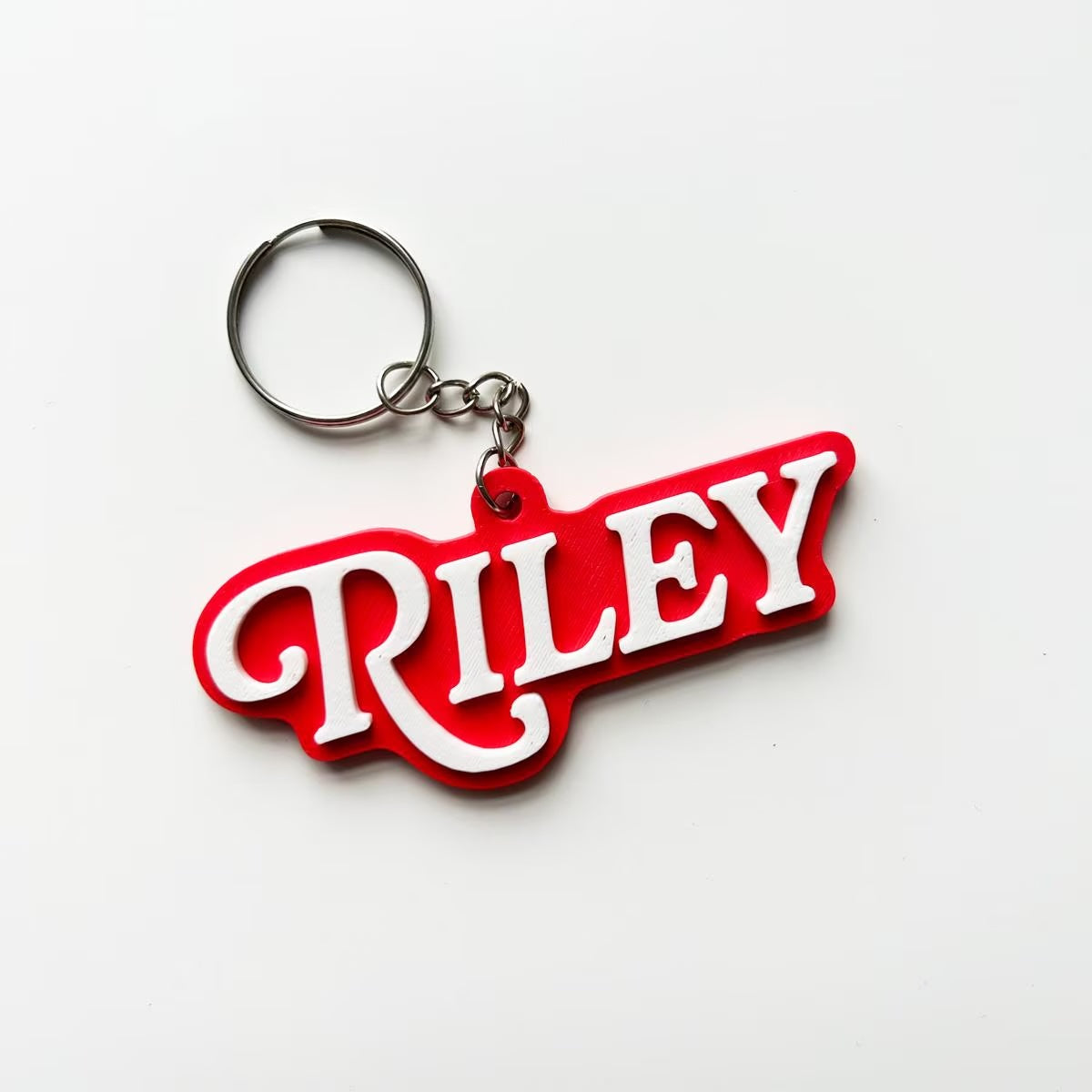 custom keychain red and white