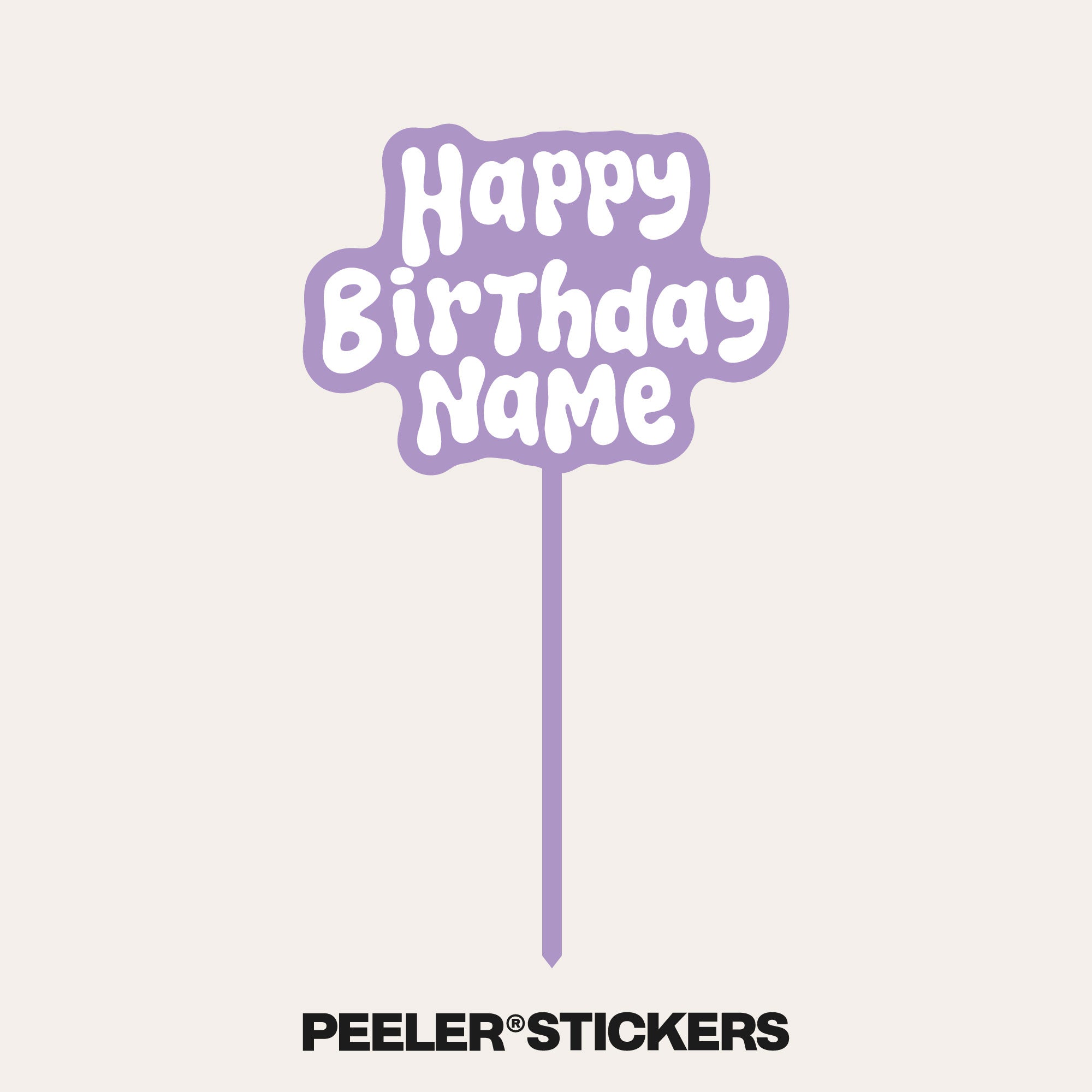 Personalised Cake Topper - Happy Birthday