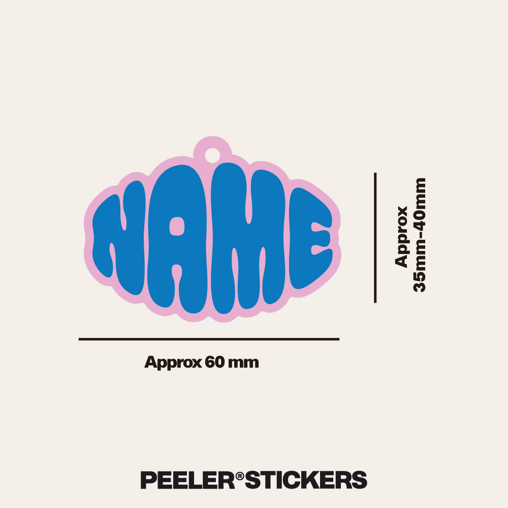 Custom Name Keychain | Personalised Kids Keyring - Peeler Stickers