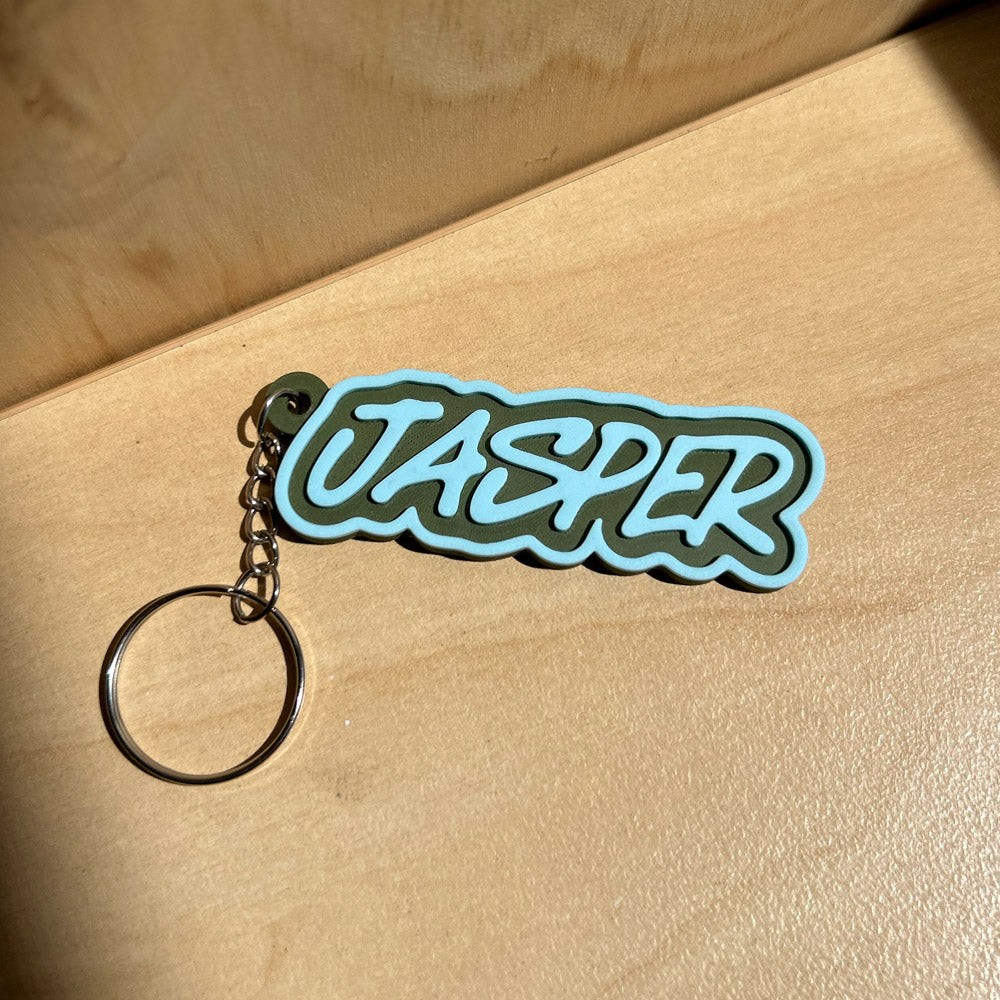Personalised Kids Name Keyring | Custom 3D Graffiti Keychain