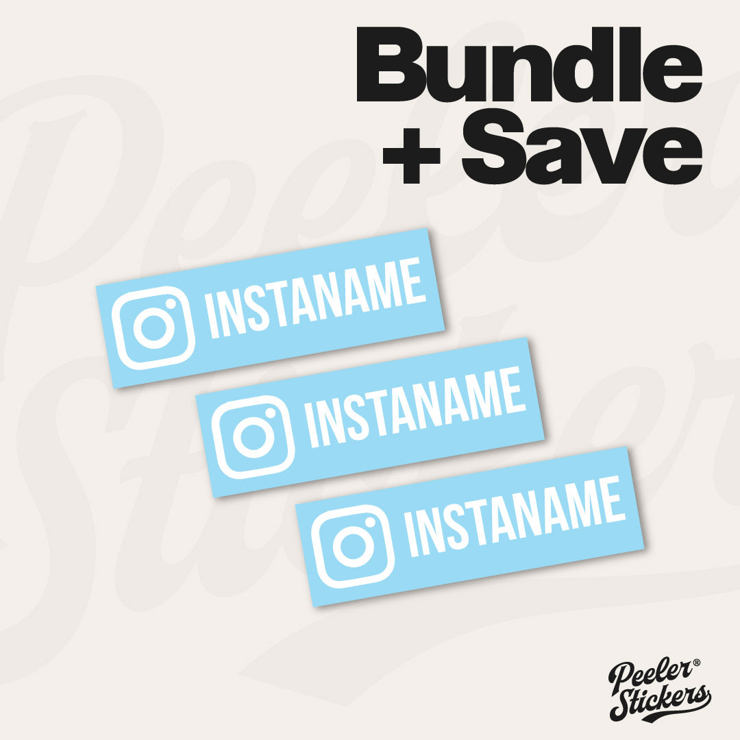 x3 PERSONALISED INSTAGRAM NAME Decal Sticker
