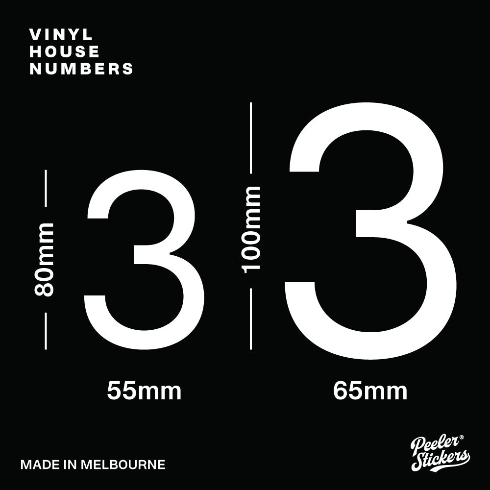 Vinyl House Number Decal