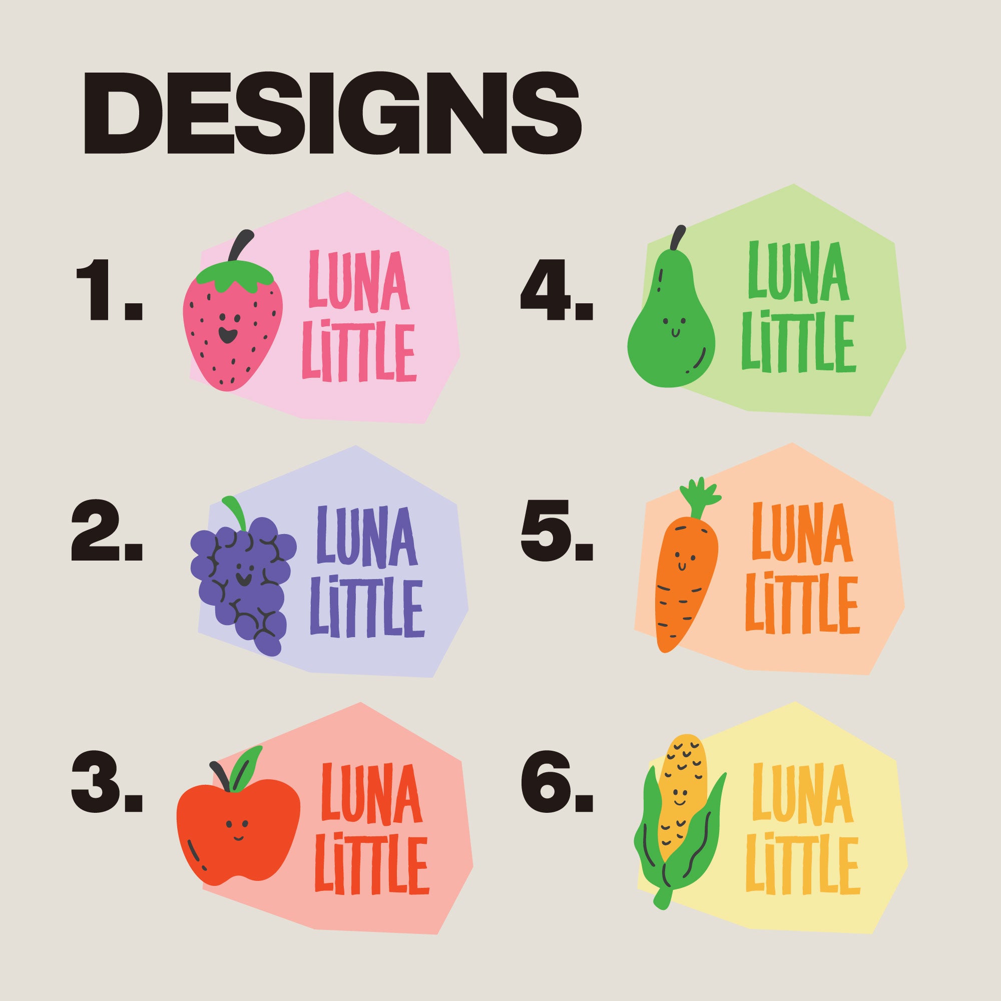 Cute Fruits Kids Stickers