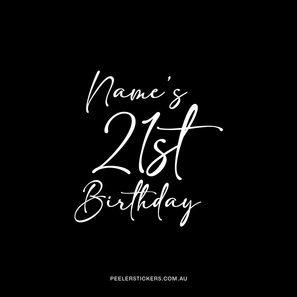 Personalised Birthday Decal  | Name + Year (Decal Only)