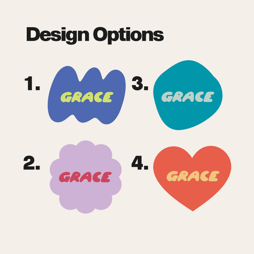 Set of 2 Retro Kids Custom Daycare Sticker Labels