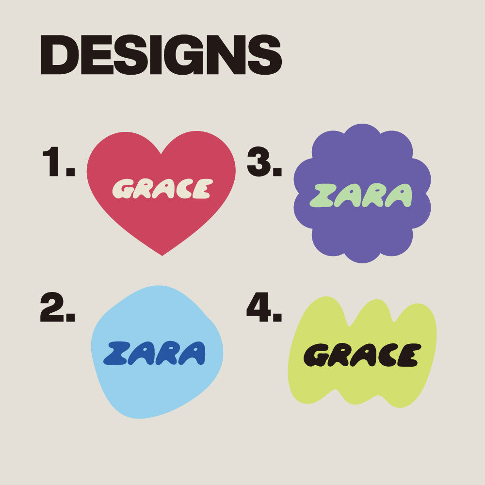 Set of 2 Retro Kids Custom Daycare Sticker Labels