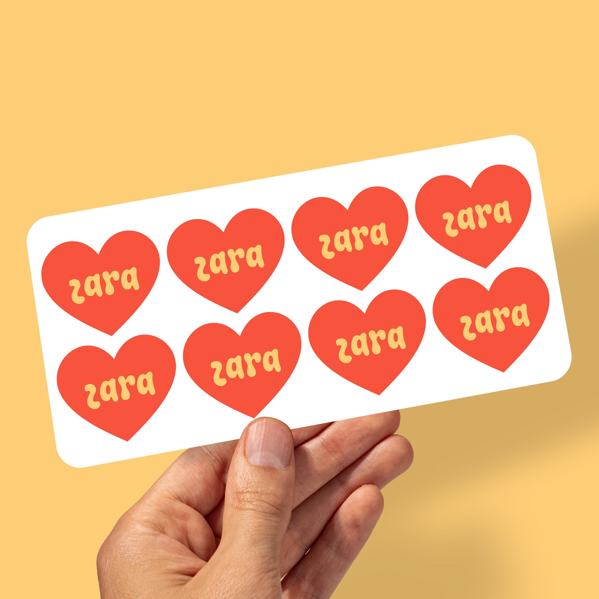 Set of 2 Retro Kids Custom Daycare Sticker Labels