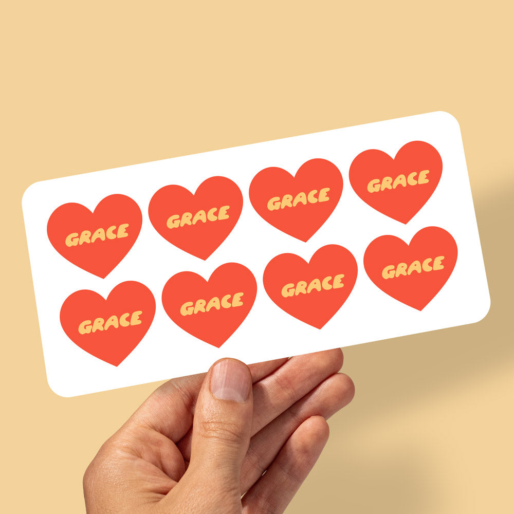 Set of 2 Retro Kids Custom Daycare Sticker Labels