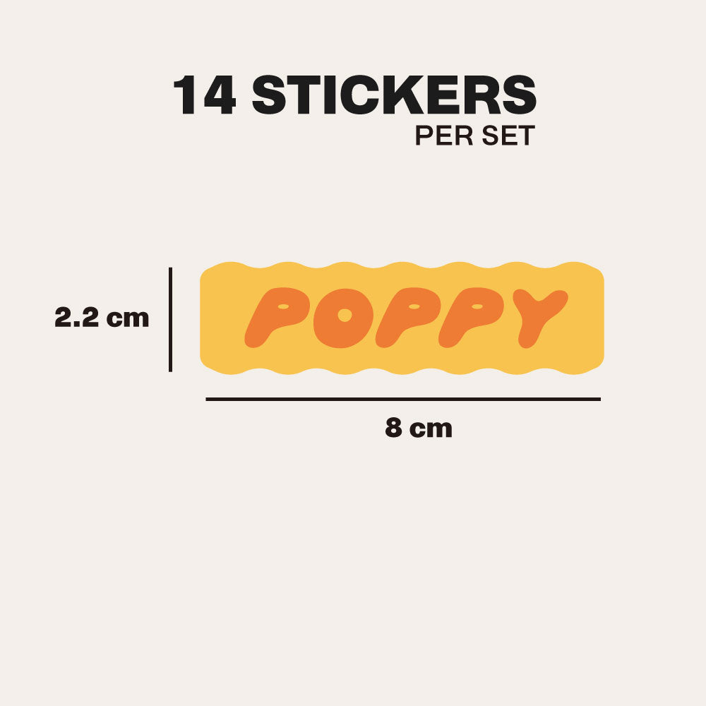 Personalised Kids Name Labels - Wavy Design