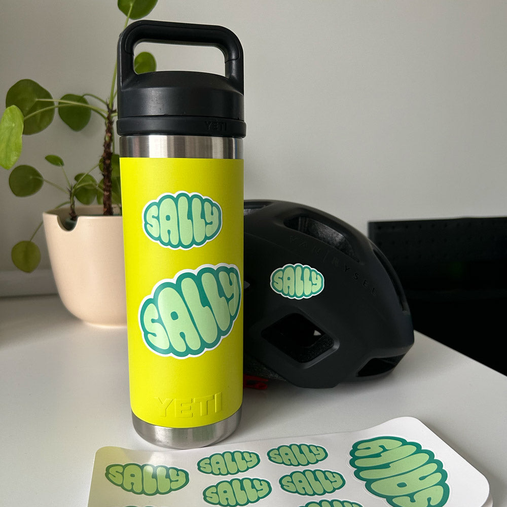 Waterproof Personalised Name Surf Font Style Kids Stickers