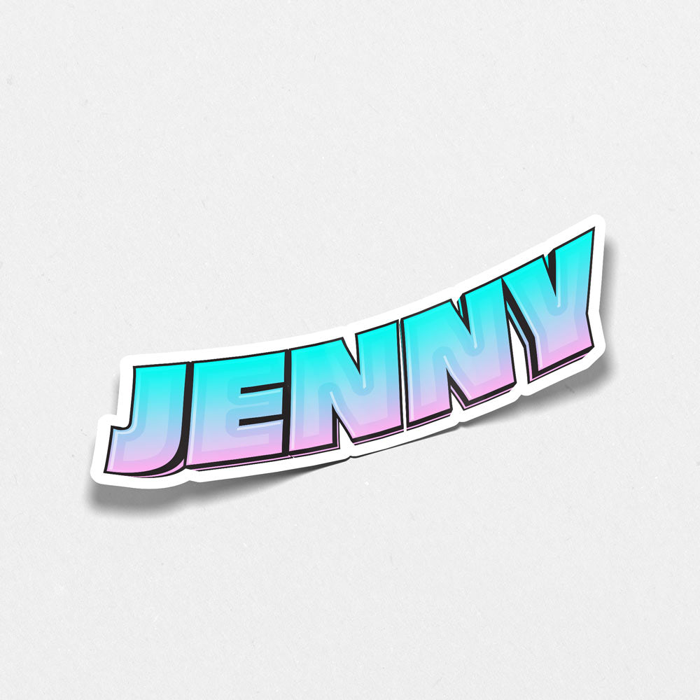 Kawaii Cute Custom Name Sticker