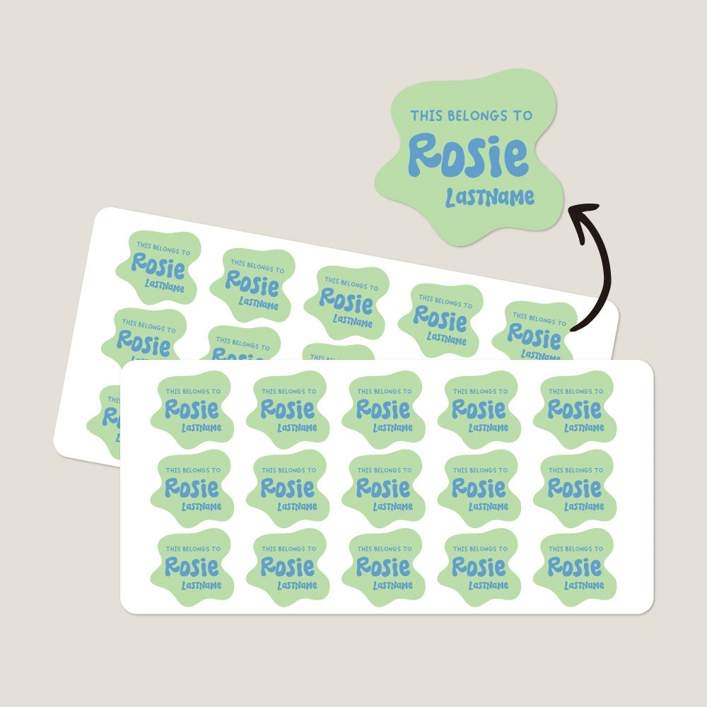 Personalised Kid Labels for Daycare Set of 2 | Name and Last Name Stickers