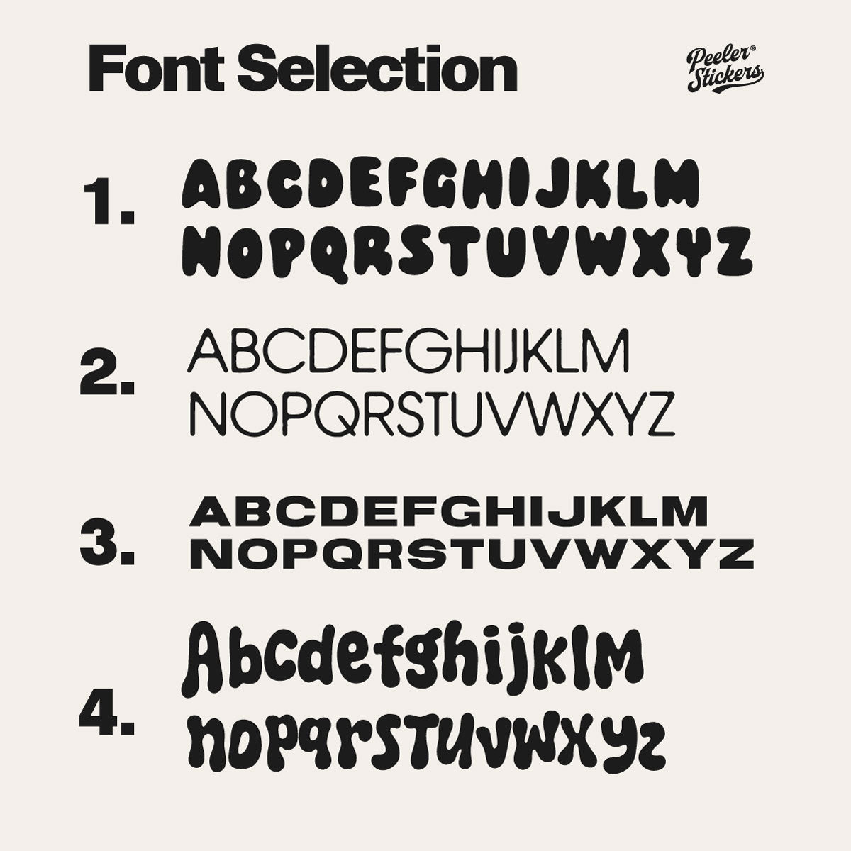 Personalised Kids Labels Fonts