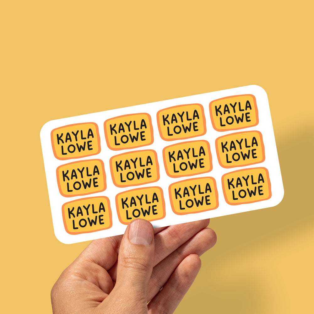 Kids Name Labels – Personalised Waterproof Stickers for School & Daycare