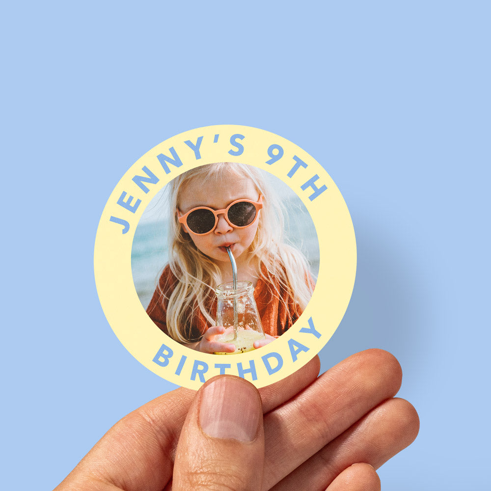 birthday party stickers