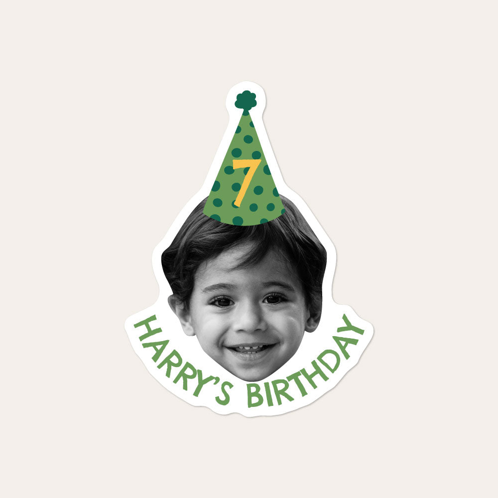 Custom Birthday Party Hat Stickers