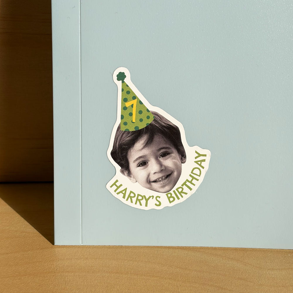 Custom Birthday Party Hat Stickers