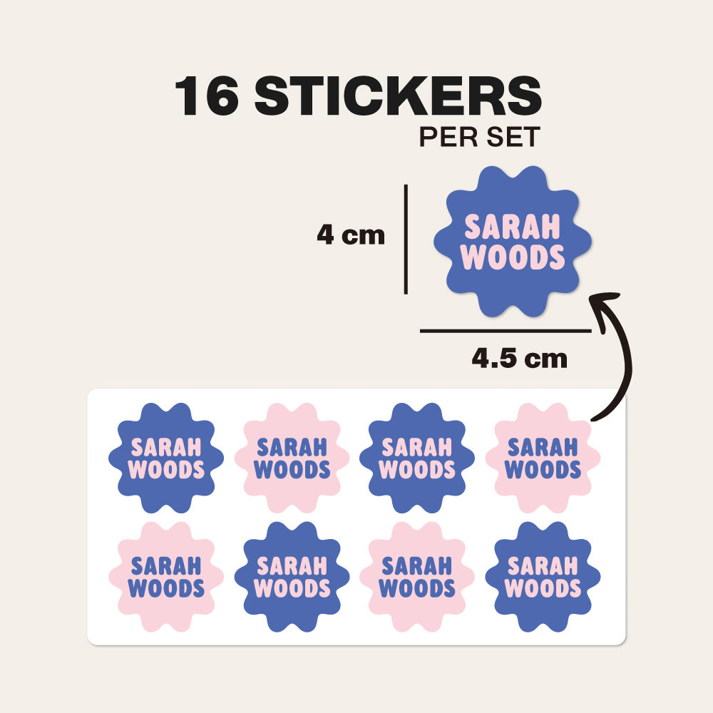 Personalised Star Name Labels for Kids – Waterproof School & Daycare Stickers