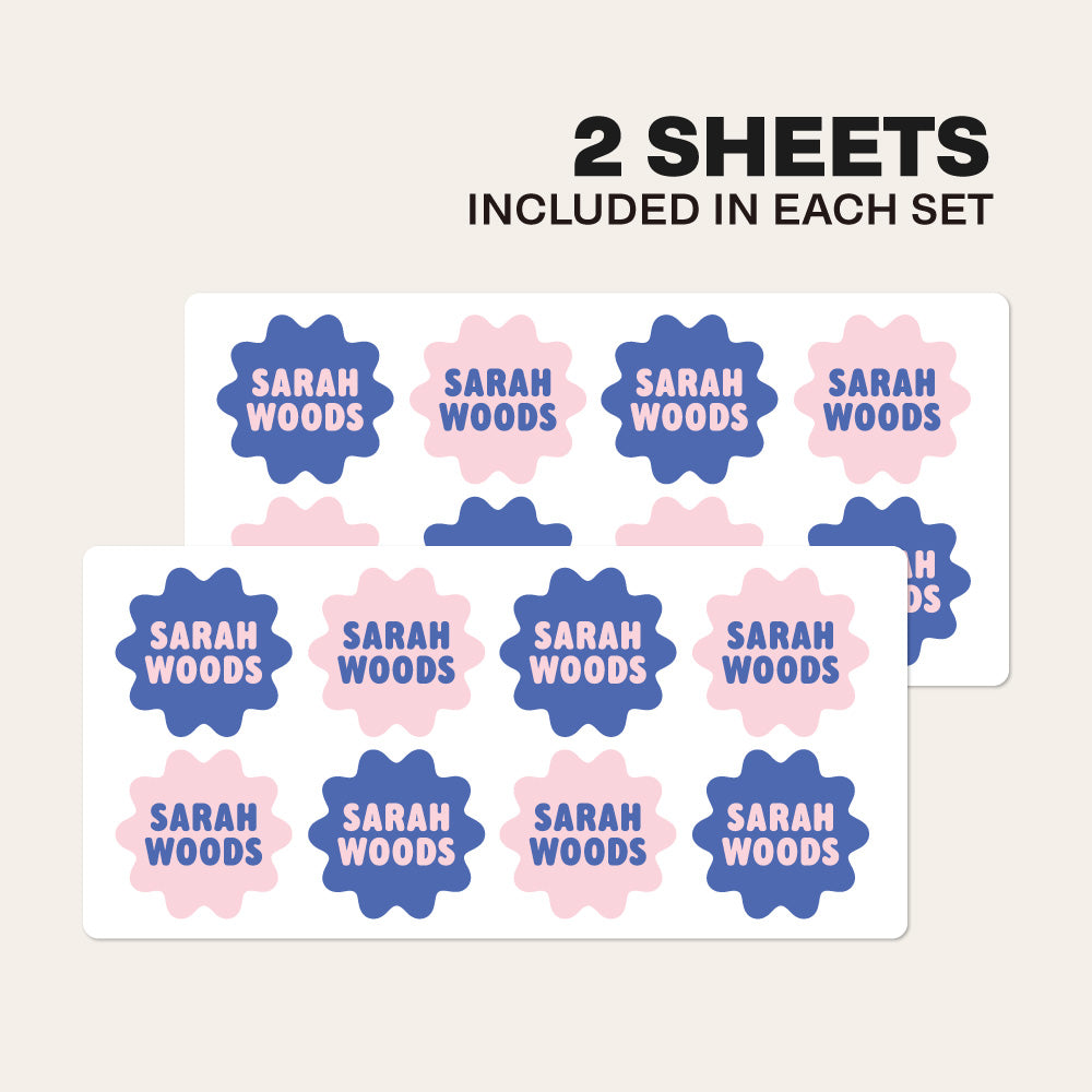 Personalised Star Name Labels for Kids – Waterproof School & Daycare Stickers