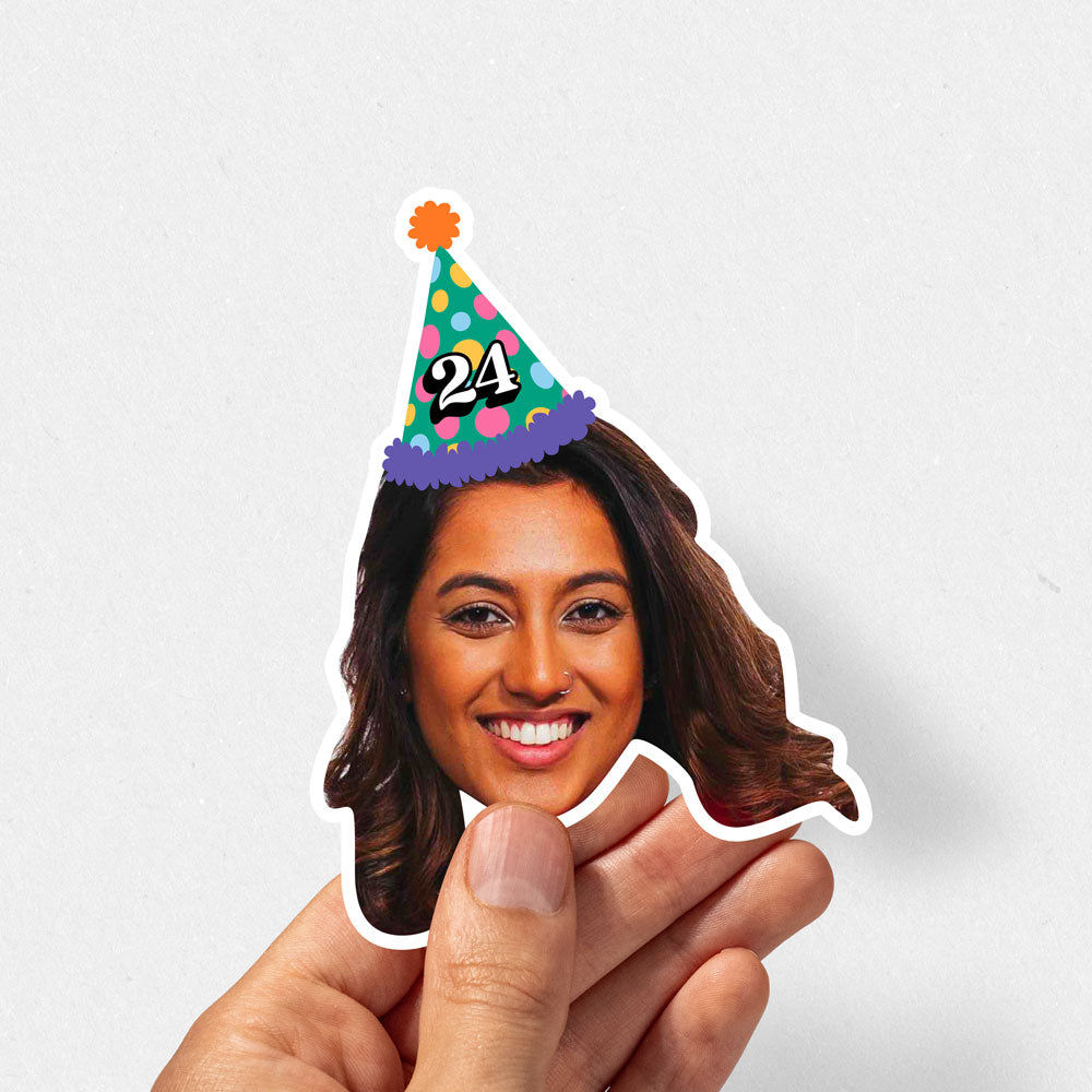 Custom Face Birthday Party Stickers