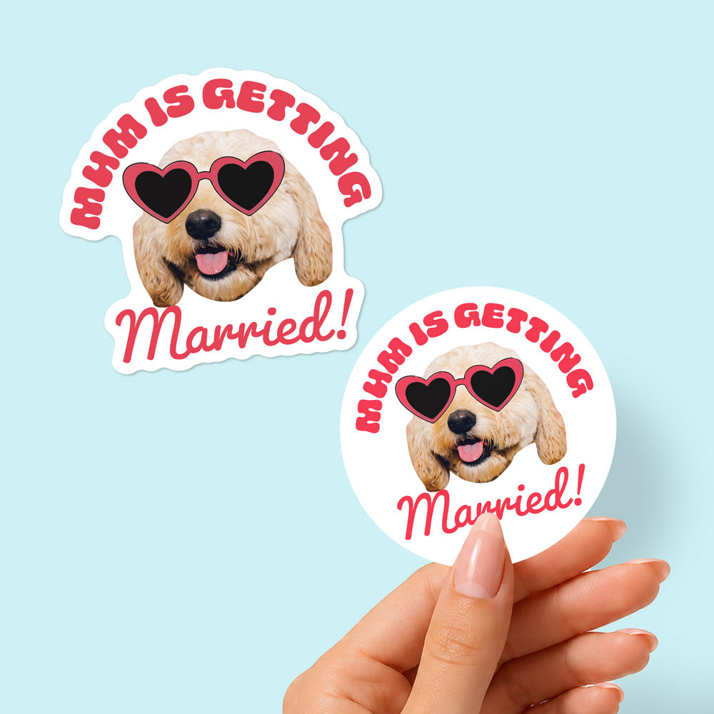 Custom Pet Wedding Sticker