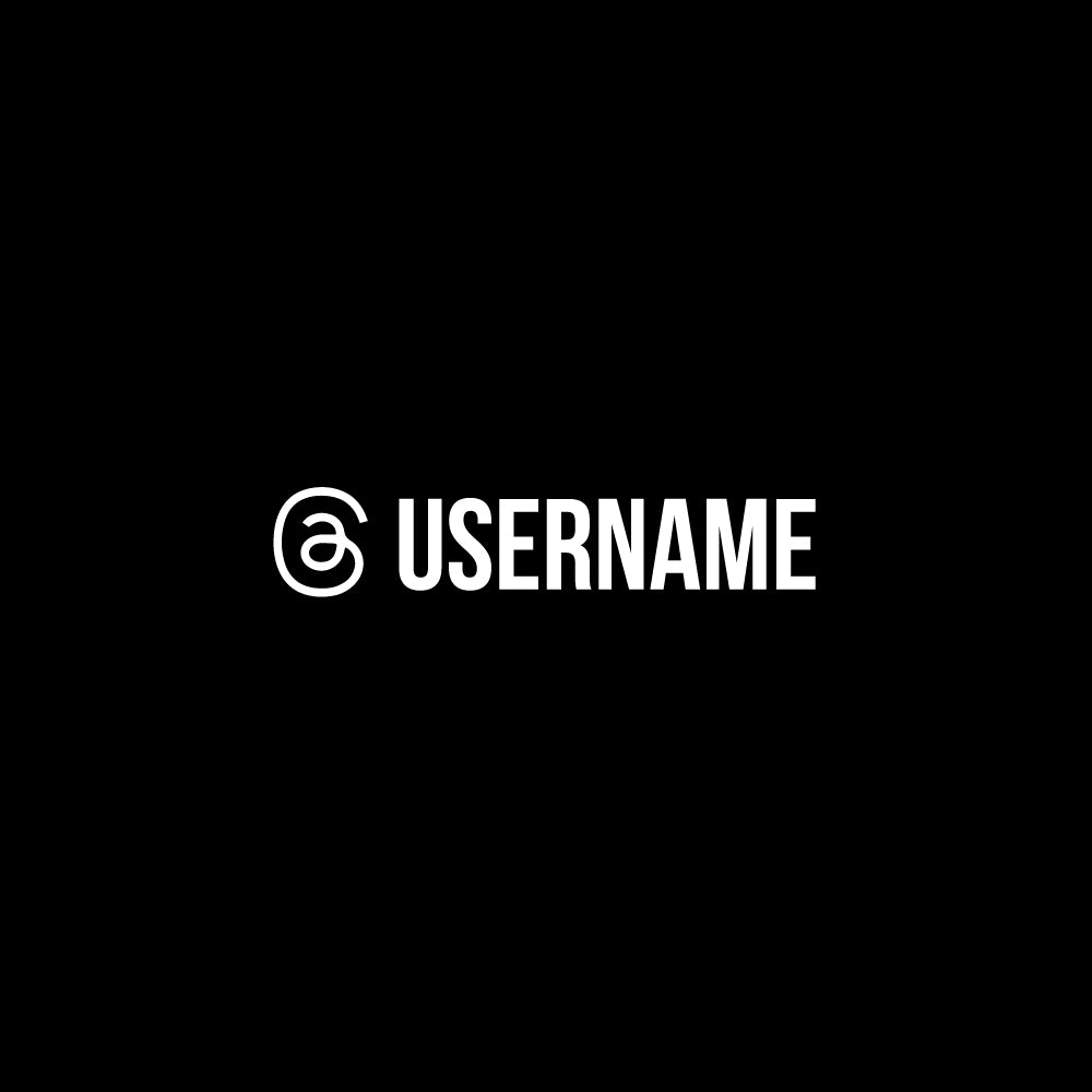 Personalised Instagram Threads Name Decal Sticker - IG Threads Username