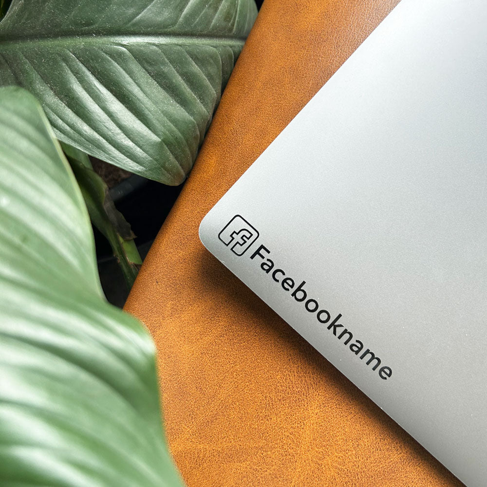 PERSONALISED Facebook Username Line Icon Decal Sticker