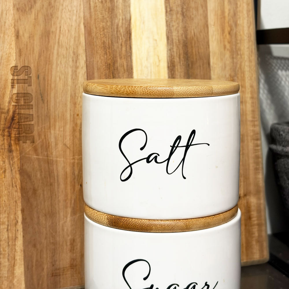 Custom Canister Decals | Personalised Pantry Labels