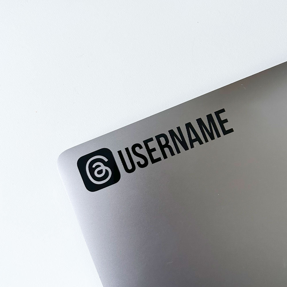 Personalised Threads Stickers - IG Threads Username Decal