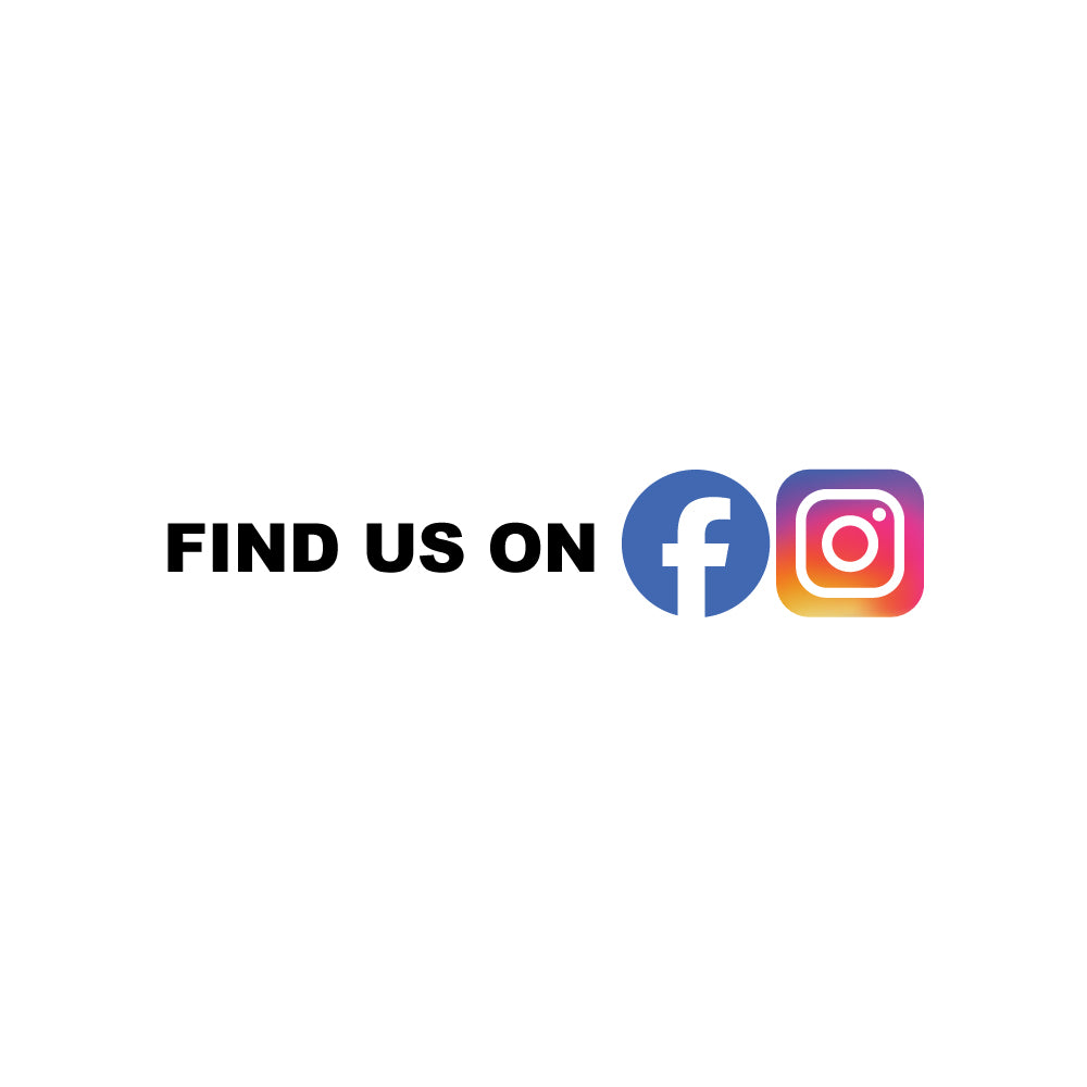 Find Us On Social Media Sticker | Instagram Sticker & Facebook Sticker