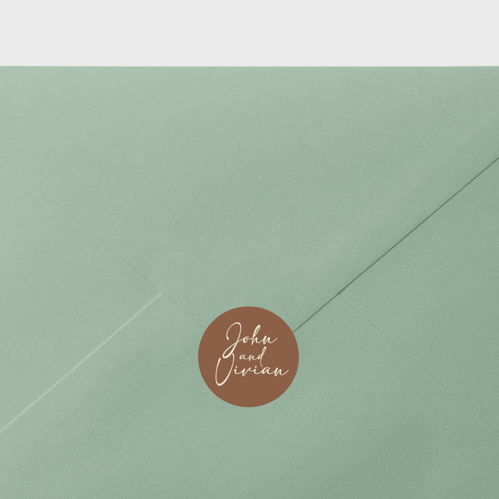 Personalised Wedding Envelope Stickers | Custom Names Luxury Envelope Seals