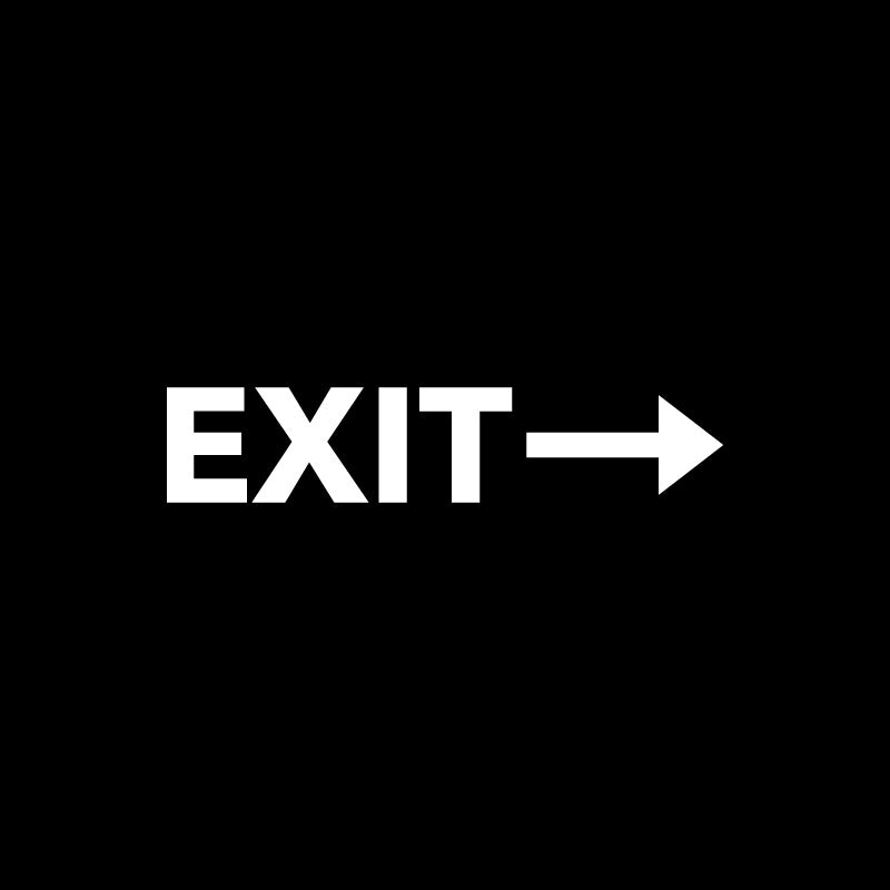 EXIT Shop Decal Sticker
