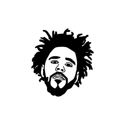 J COLE FACE Decal Sticker