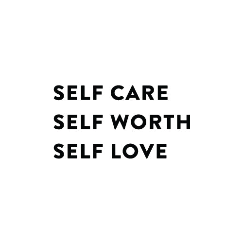 SELF CARE SELF WORTH SELF LOVE Mirror Decal Sticker