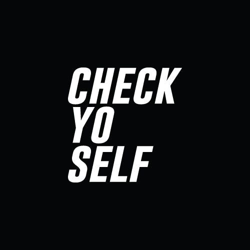 CHECK YO SELF Mirror Decal Sticker
