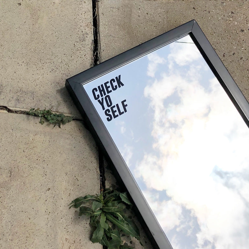 CHECK YO SELF Mirror Decal Sticker