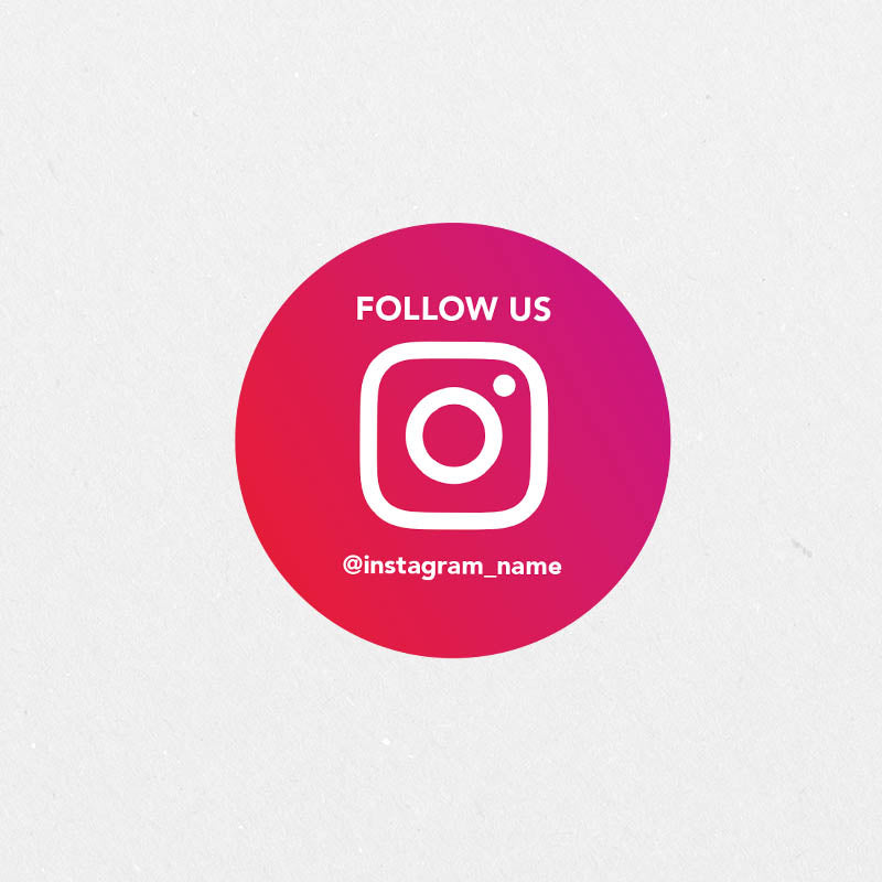 Custom Instagram Circle Sticker Sheet A4