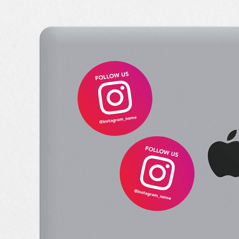 Custom Instagram Circle Sticker Sheet A4
