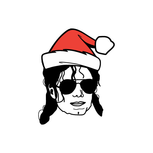 CHRISTMAS HAT MICHAEL JACKSON Decal Sticker