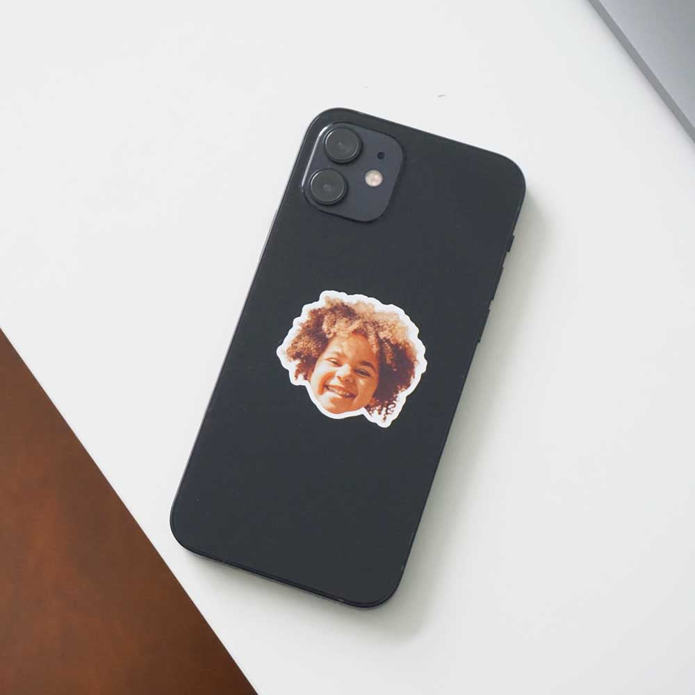 custom sticker of a kid's face