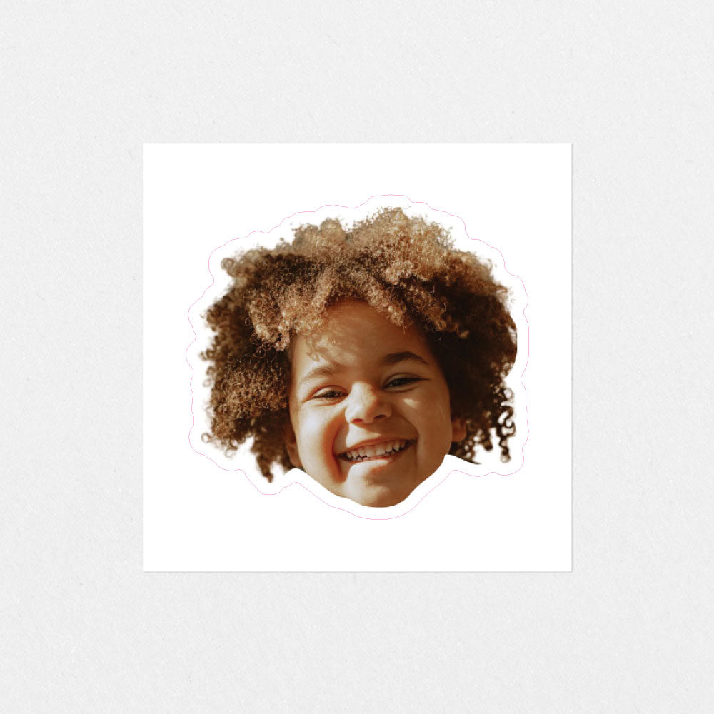 example of custom sticker of face outlined as a sticker