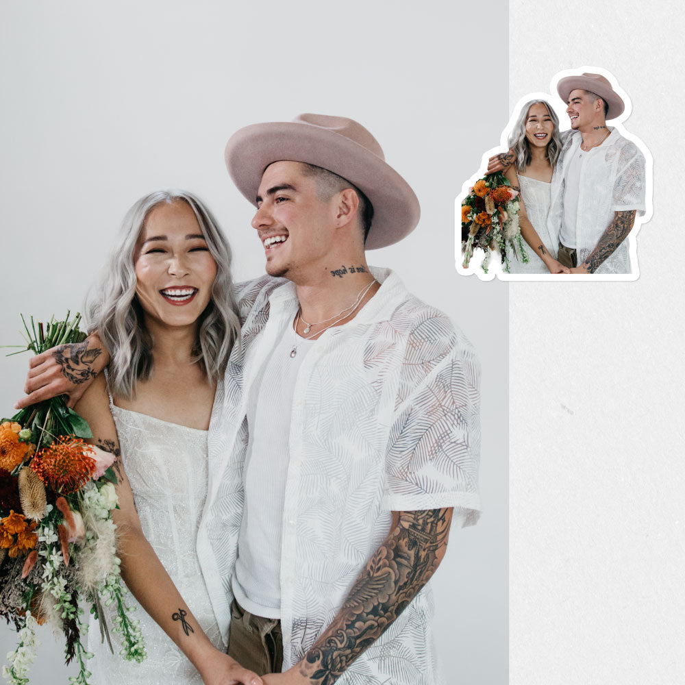 Custom Couple Sticker - Personalised Wedding Stickers