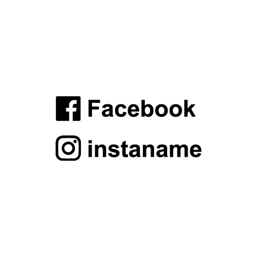 Personalised Social Media Sticker - Instagram or Facebook Username Decal