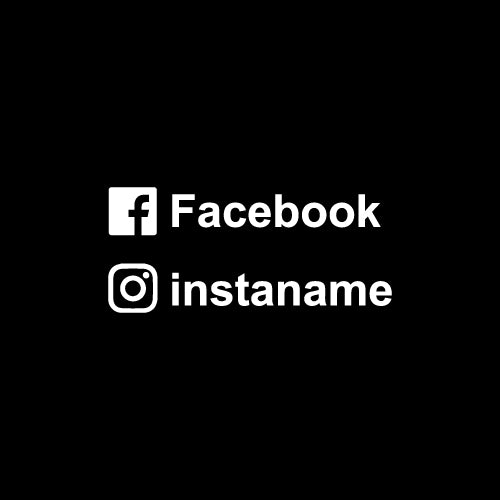 Personalised Social Media Sticker - Instagram or Facebook Username Decal