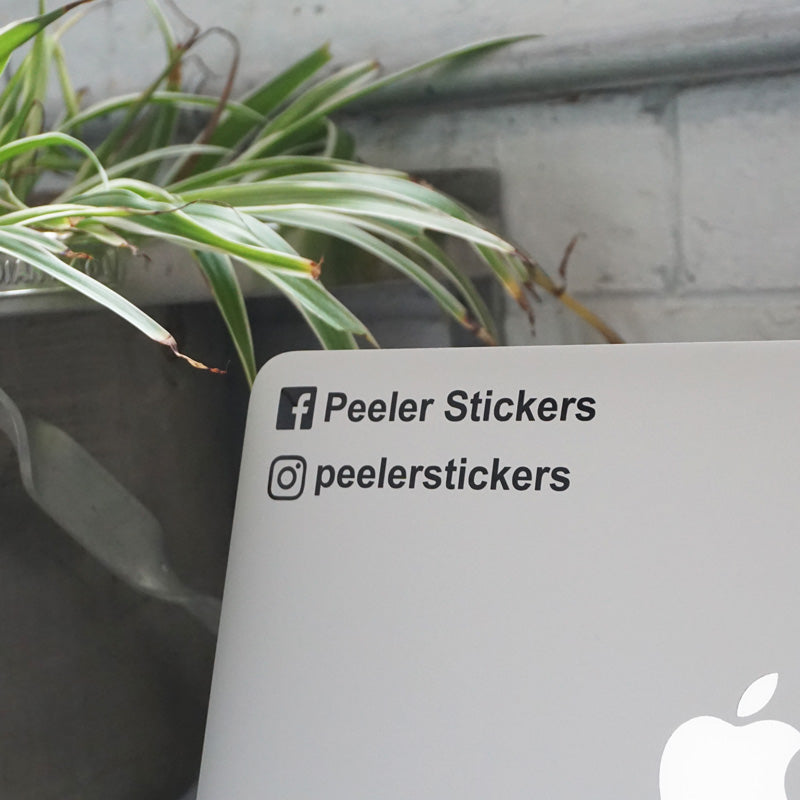 Personalised Social Media Sticker - Instagram or Facebook Username Decal