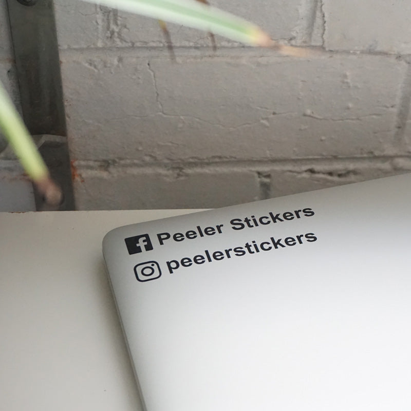Personalised Social Media Sticker - Instagram or Facebook Username Decal