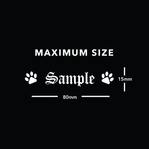 PERSONALISED PET NAME BOWL 2 PAWS Decal Sticker - Pet Stickers Australia