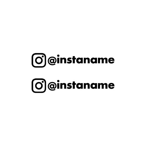 x2 Instagram Username Personalised Stickers