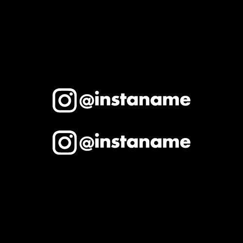 x2 Instagram Username Personalised Stickers