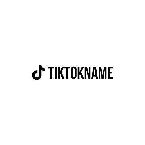 Custom TikTok Decal Username Sticker